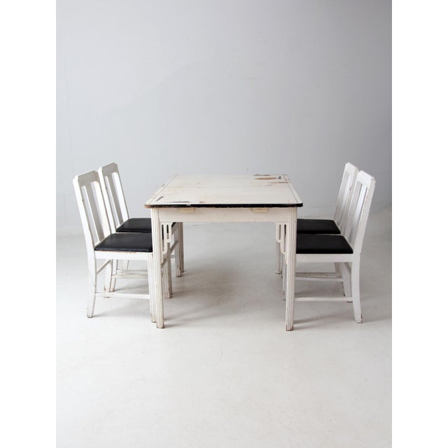 Wood Vintage Square Brand Dining Table Set For Sale - Image 7 of 18