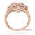 18k 750 Solid Rose Gold Floral Natural Diamond Ring, Size 7 For Sale In New York - Image 6 of 13