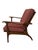Mid-Century Modern Walnut Arm Chair - Reupholstered! For Sale - Image 4 of 6