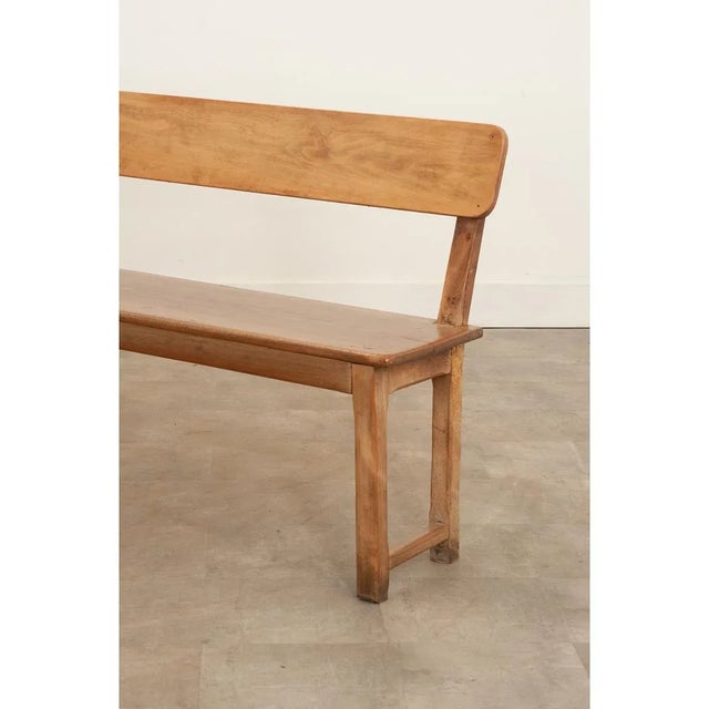 French 10’ Long Pine Bench For Sale In Baton Rouge - Image 6 of 13