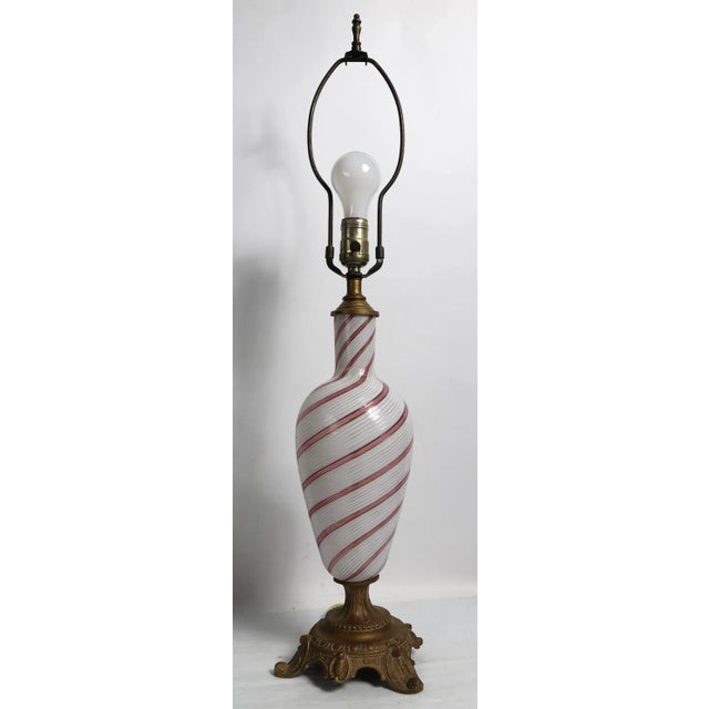 Dino Martens Murano Table Lamp Mezza Filigrana by Dino Martens for Aureliano Toso For Sale - Image 4 of 11