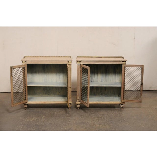 Mid 20th Century Neoclassical Console-Cabinet Bookcases - a Pair For Sale - Image 5 of 12