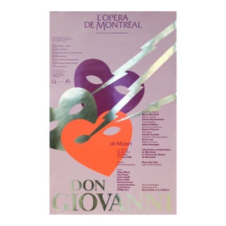 1988 Opéra De Montréal Poster, Don Giovanni For Sale