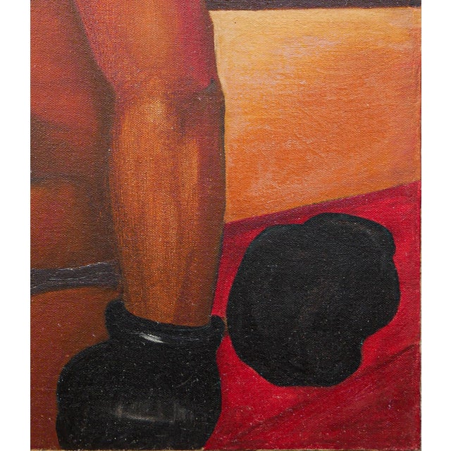 Mid 20th Century Warm-Toned Abstract Figurative Portrait of Boxer Jack Johnson, 1950s For Sale - Image 5 of 9