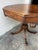 Antique English Regency-Style Drum Table Is Constructed From Mahogany Wood and Features an Octagonal Leather Top With Gold Tooling For Sale - Image 4 of 10