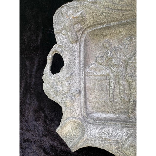 Metal Vintage Varda Tavern Advertising Cast Aluminum Ashtray With Billiards Scene – Lyford, Indiana For Sale - Image 7 of 10