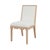 Modern Matthew Izzo Home Lanister Cerused Oak Square Back Dining Chair With Performance Linen Upholstery For Sale - Image 3 of 7