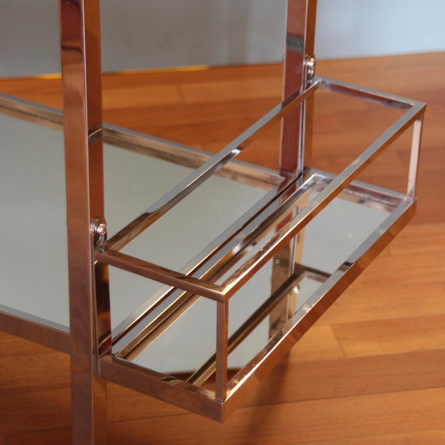 Art Deco Bar Cart attributed to Jacques Adnet, 1930s For Sale - Image 12 of 17