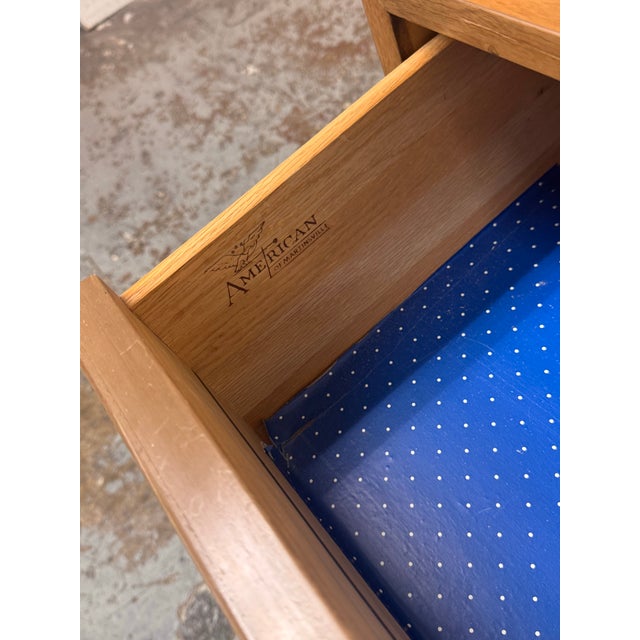 Vintage American of Martinsville Blonde Walnut Nightstands, Pair For Sale - Image 9 of 12