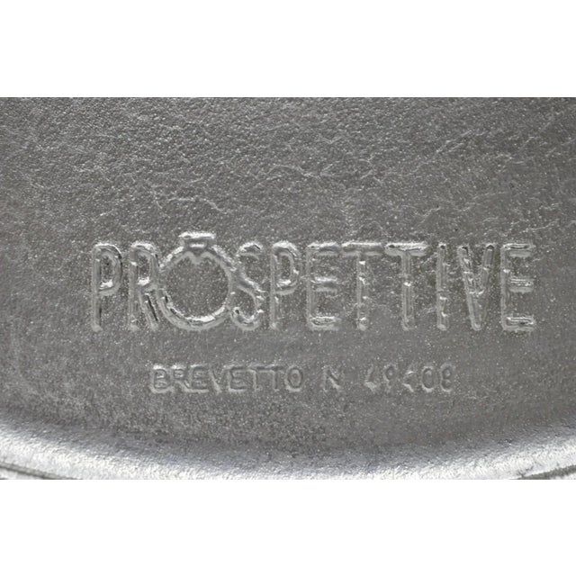 Late 20th Century Prospettive Luna Swivel Aluminum Saarinen Style Blue Mid Century Modern Chair For Sale - Image 10 of 12
