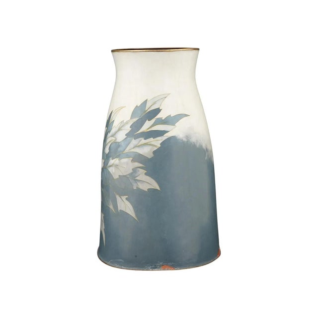 Japanese Cloisonne Enamel Vase Maple Leaves Yoshiko Noda For Sale - Image 4 of 7