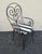 Metal Vintage French Hand Forge Wrought Iron Garden/ Patio Arm Chairs - Set of 4 For Sale - Image 7 of 12