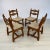 Wood Brutalist Razor Blade Dining Chairs – Set of 4 For Sale - Image 7 of 13