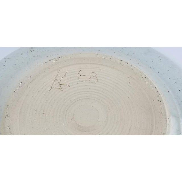 Studio Art Pottery Platter Cobalt Blue and White Splash Coastal Style 12.5" For Sale - Image 9 of 9