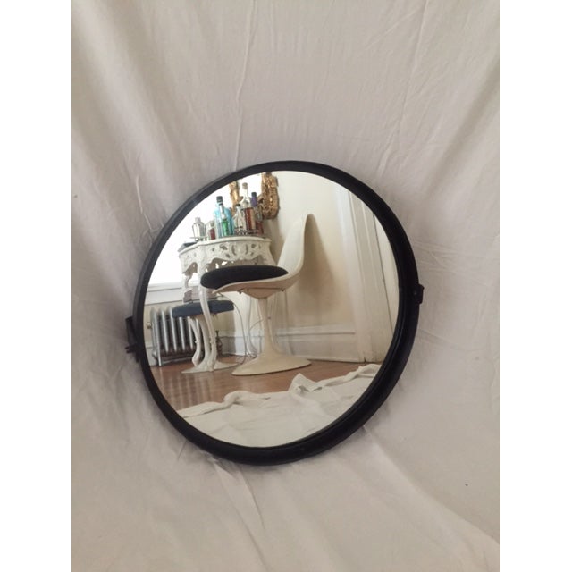 Round Pivot Iron Mirror Chairish