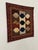Traditional Americana Geometric Quilted Textile Art, Brown, Navy, Cream For Sale - Image 4 of 12
