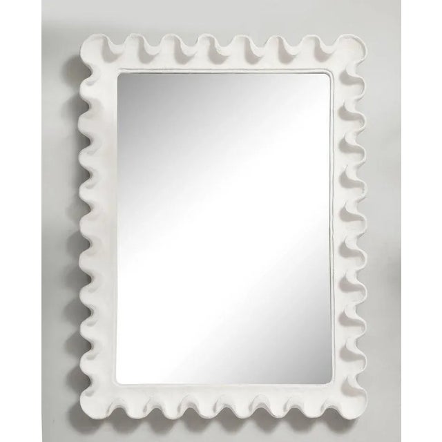 Bespoke Rosetta Undulating Plaster Mirror For Sale - Image 9 of 9
