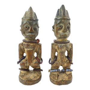 Early 20th Century Yoruba Ibeji Pair of Twin Figures Nigeria MATTER COLLECTION