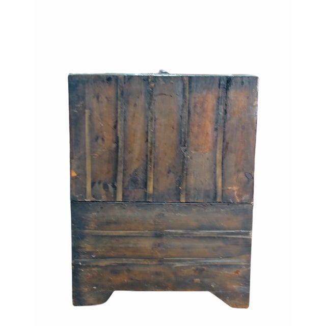 Two Part Dark Brown Antique Korean Cabinet Chest For Sale - Image 12 of 13