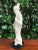 Vintage, Midcentury, Italian, alabaster composite figure of an Asian man holding a fish on an ebony wood base. Beautifully...