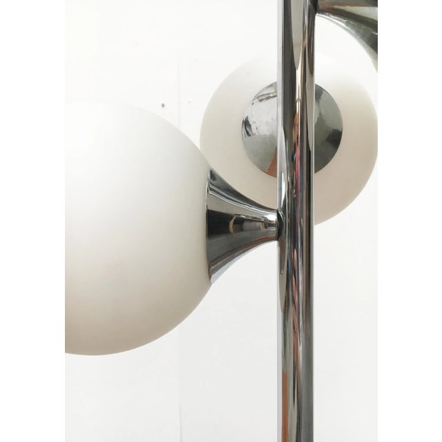 Vintage Space Age Glass & Metal Table Lamp, 1970s For Sale - Image 15 of 18