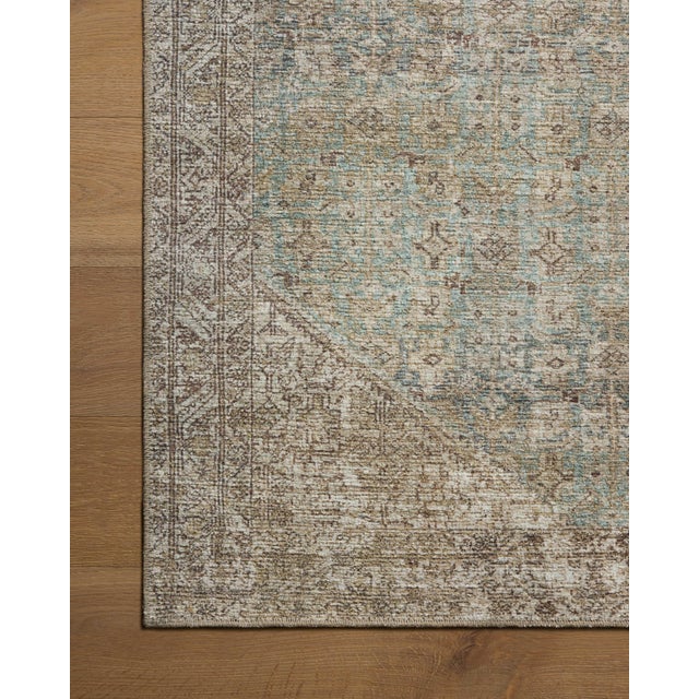 Loloi Rugs Amber Lewis x Loloi Cambria Aqua / Natural 2'-6" x 12'-0" Runner Rug For Sale - Image 4 of 5