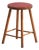 Vintage Wooden Stool with Round Seat, Central Europe, 1950 For Sale