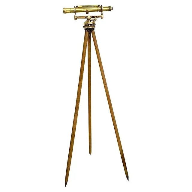 Surveyer's Transit 1953 Keuffel & Esser on Outdoor Wood Tripod For Sale - Image 13 of 13