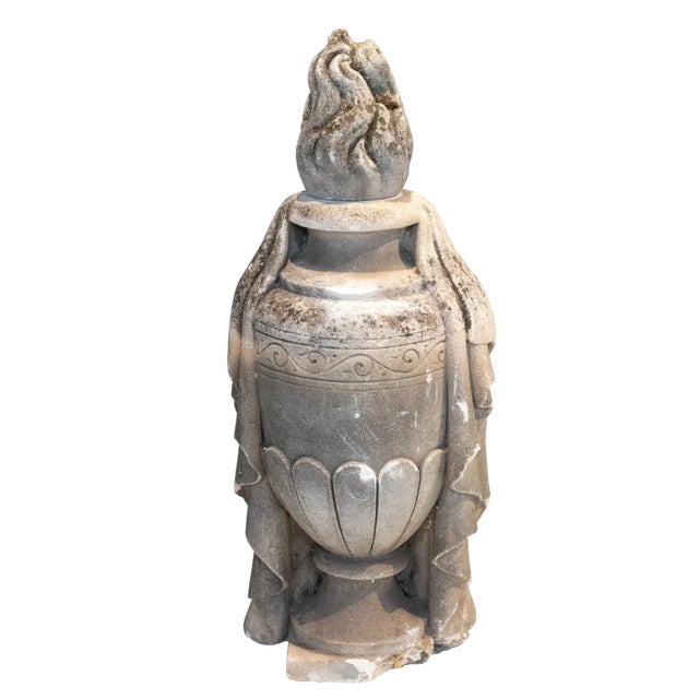 Gray Early 20th Century Greek Style Garden Urn For Sale - Image 8 of 8
