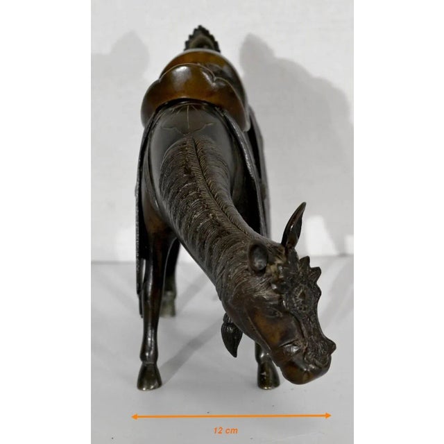 Asian Style Bronze Horse, Early 1900s For Sale - Image 10 of 12
