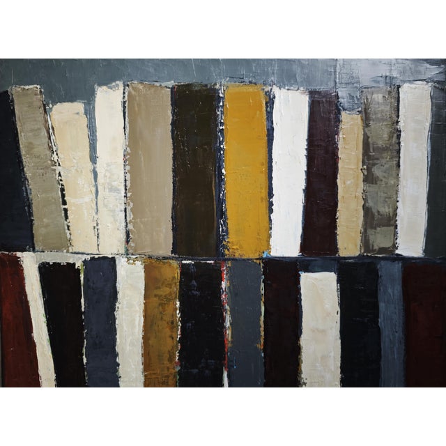 Tomes, Abstract Library, Geometric, Contemporary, Framed by Sophie Dumont For Sale - Image 4 of 7