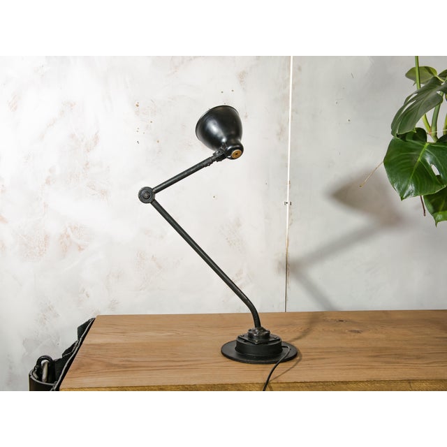 Industrial Two-Arm Machine Lamp on Brake Disc Base from Philips, Netherlands, 1940s For Sale - Image 14 of 16
