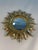 Vintage 1960s Bright Gold Sunburst Wall Mirror For Sale - Image 9 of 12