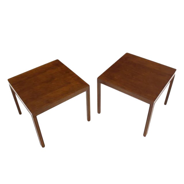 Vintage Mid Century Dunbar Square Lamp End Tables- a Pair For Sale - Image 9 of 9
