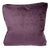 Deep Plum Velvet Throw Pillow Cover With Black Leather Welt For Sale