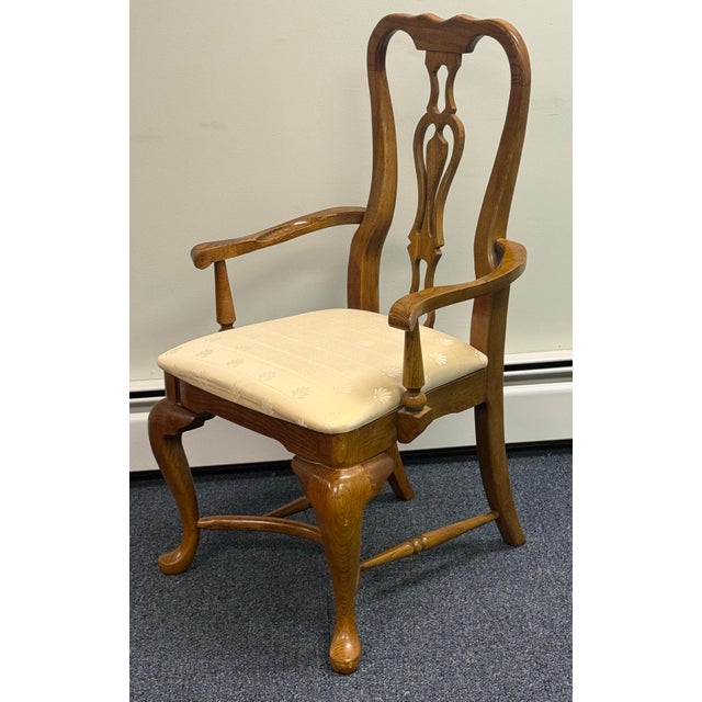 Traditional Vintage Kincaid Solid Oak Georgian Chairs - Set of 6 For Sale - Image 3 of 11