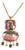Rhodochrosite Double Pendant With Spinel, Diamonds & 14k Gold For Sale