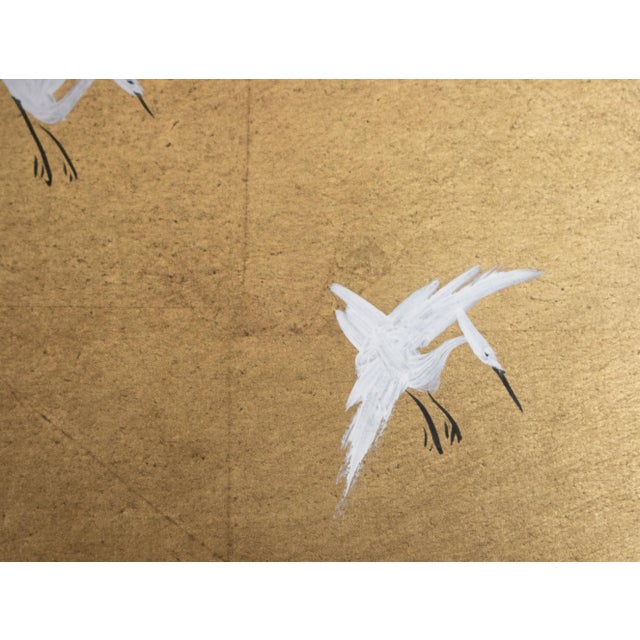 1960s Shōwa Era Japanese Byobu Screen "Autumn Festival Scene by the Bridge" For Sale - Image 14 of 17