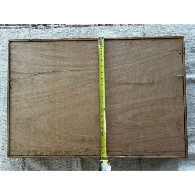 Dark Green Vintage Wimbledon/British Tennis Memorabilia Wood Shadow Box For Sale - Image 8 of 9
