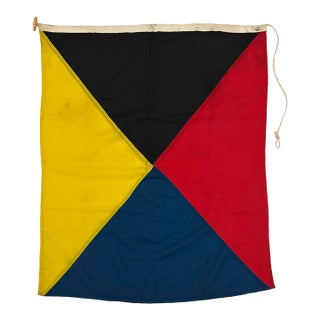 Vintage Sewn Nautical Signal Flag For Sale
