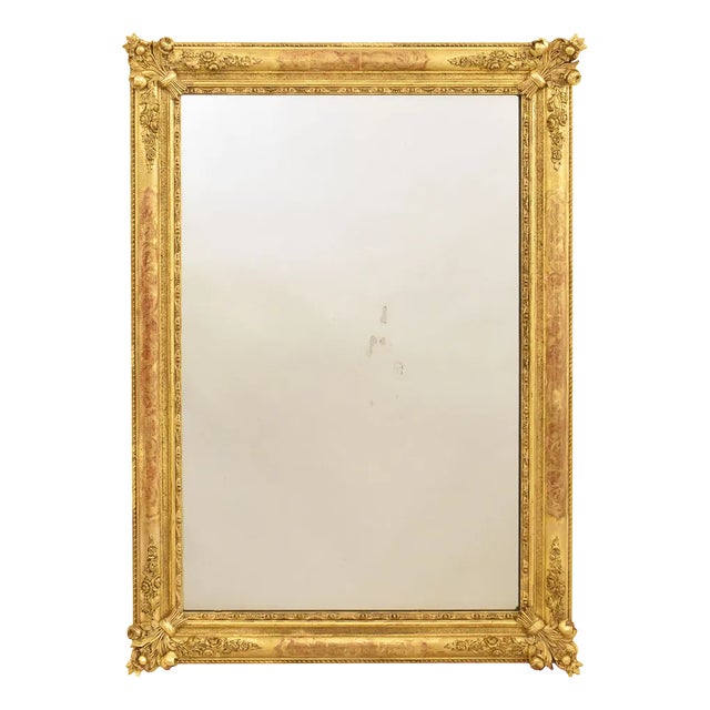 Antique Gold Leaf Mirror, 1840 For Sale