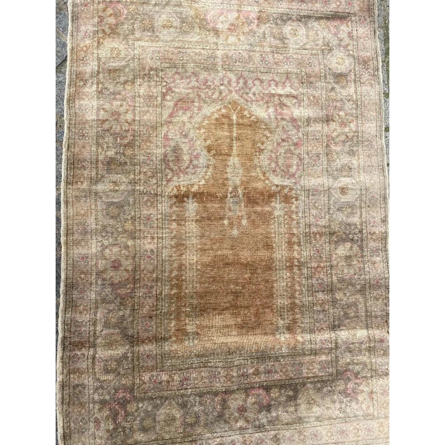 Vintage Turkish Silk Kayseri Rug For Sale - Image 15 of 18