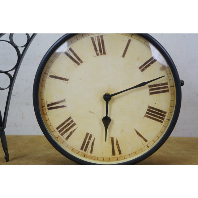 Grand Central Station Double Sided Roman Numeral Railway Clock 15" For Sale - Image 10 of 14