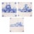 Set of 3 Delft Faience Tiles With Architectural Landscapes, C. 1700 For Sale