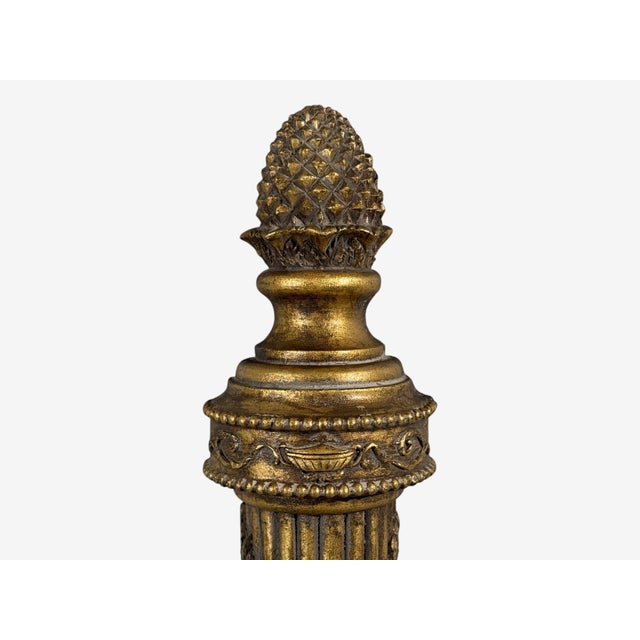 Wood Neoclassical Style, Candelabra Wall Sconces, Giltwood, Usa, 1940s For Sale - Image 7 of 12