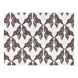 Marika Meyer Charlotte 06 Oyster Linen Brown Abstract Upholstery Drapery Fabric For Sale