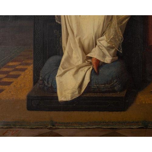 F. Valaperta, Ghismunda and Guiscardo, Oil on Canvas For Sale - Image 5 of 11