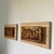 A pair of sculptural wall art panels composed of two early 20th-century Chinese giltwood floral carvings, each mounted on...
