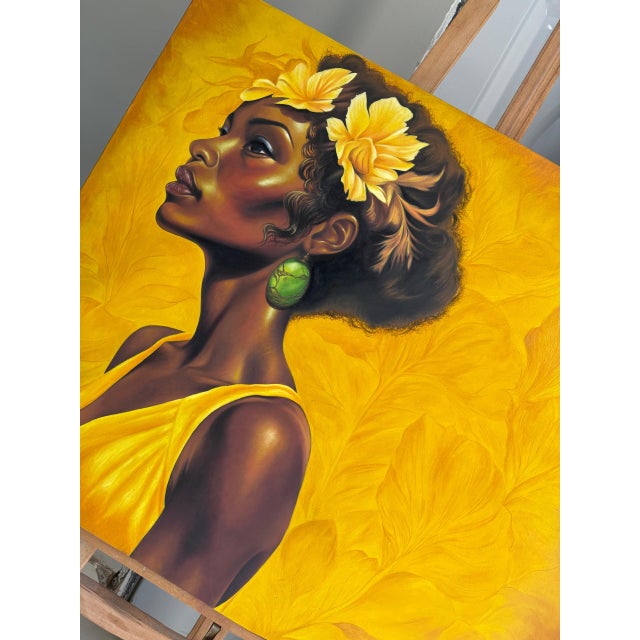 "Ambiance", Acrylic on Canvas Painting by Franklin Igwenagu For Sale - Image 4 of 8