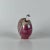 Modern 1990s Vintage Ceramic Perfume Bottle With Pink Iridescence Graphics & Glass Stopper For Sale - Image 3 of 11